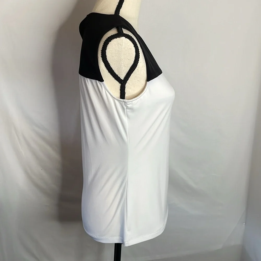 Calvin Klein tank top blouse size small black/white - Picture 2 of 7